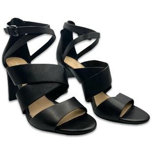 Gianni Bini Leather Criss Cross Ankle Strap Strappy High Heel Sandal 10